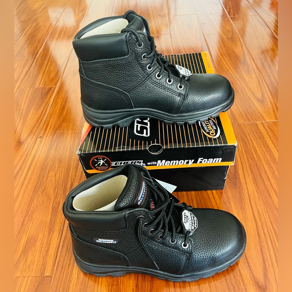 Skechers Workshire Steel Toe Memory Foam Work Boots